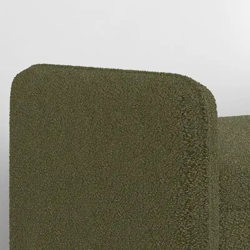Teddy Velvet Storage Ottoman Bench with Eucalyptus Frame