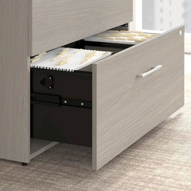 2-Drawer Lateral File Cabinet with Lock & Ball-Bearing Slides
