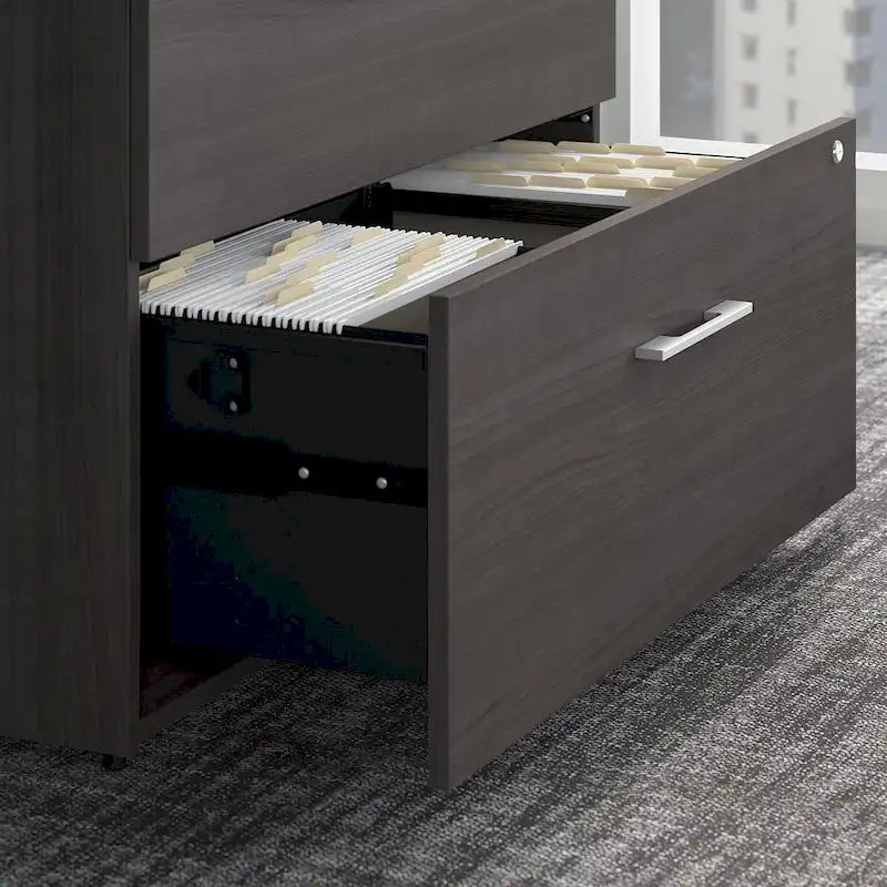 2-Drawer Lateral File Cabinet with Lock & Ball-Bearing Slides