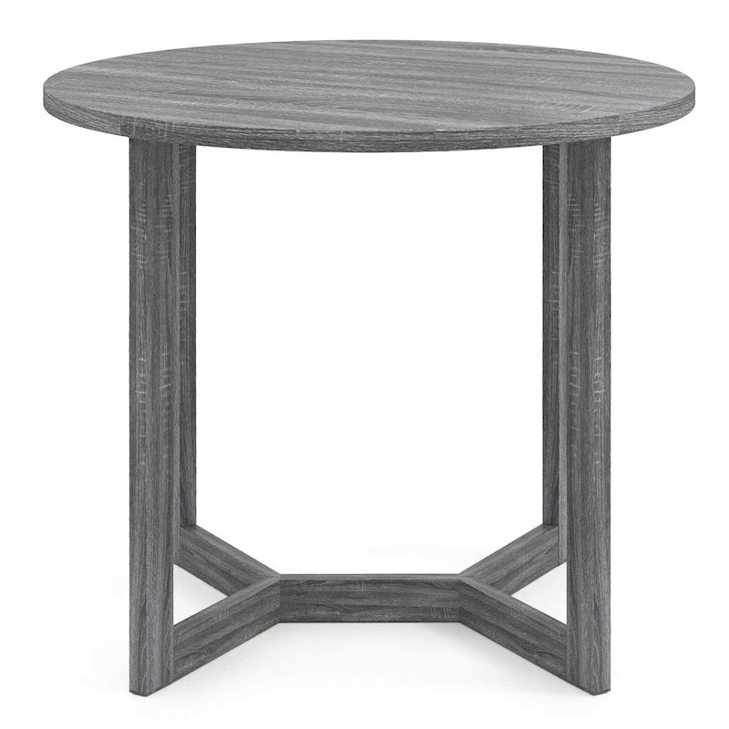 36" Round Pedestal Dining Table with Wing-Shaped Base – Seats 2–4