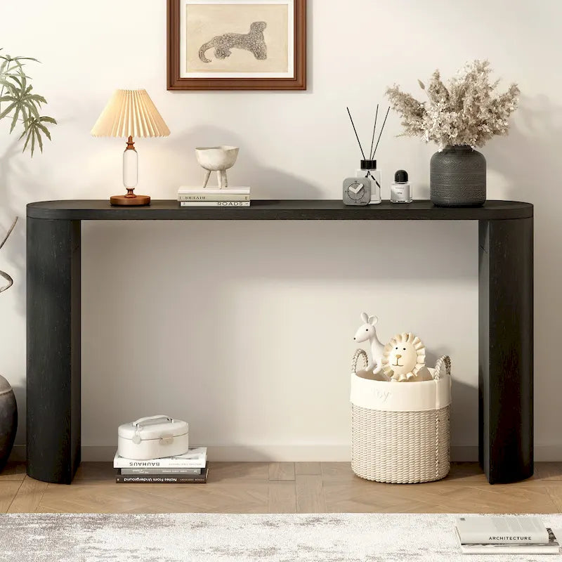 Modern Entryway Console Table with Semi-Cylindrical Legs