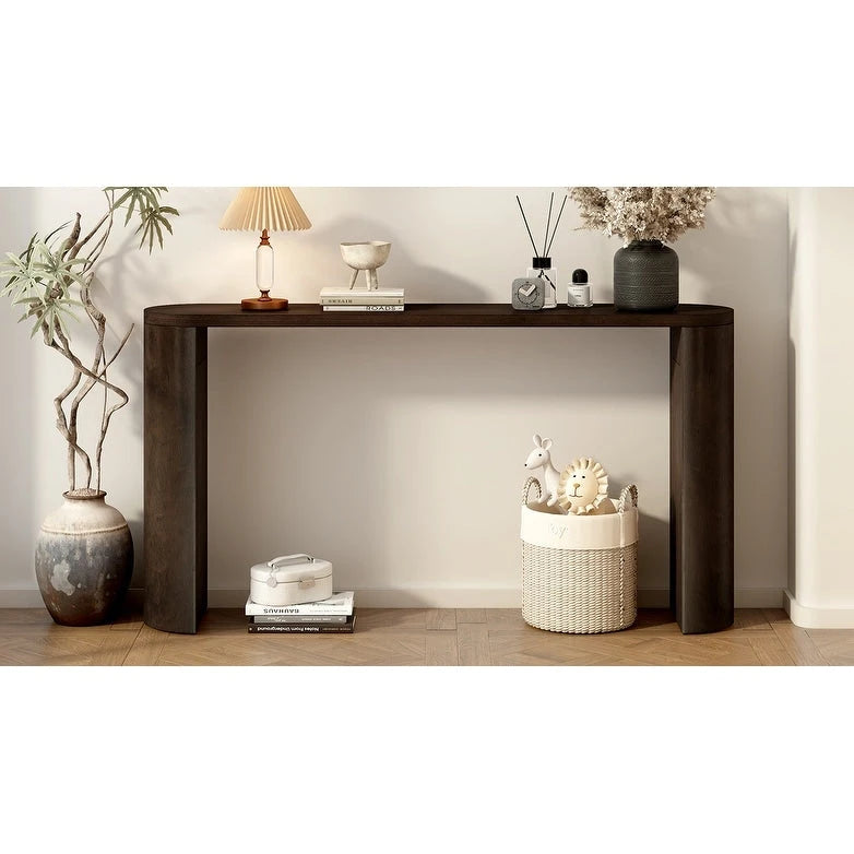 Modern Entryway Console Table with Semi-Cylindrical Legs