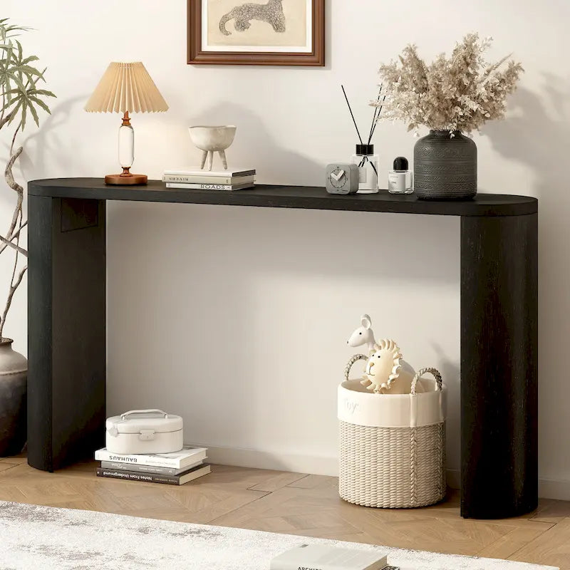 Modern Entryway Console Table with Semi-Cylindrical Legs