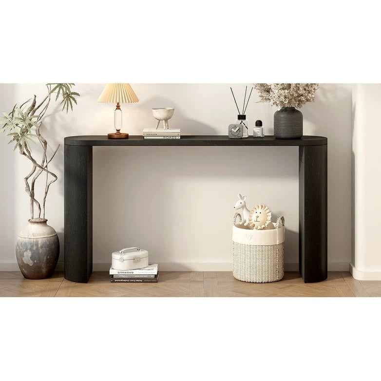 Modern Entryway Console Table with Semi-Cylindrical Legs