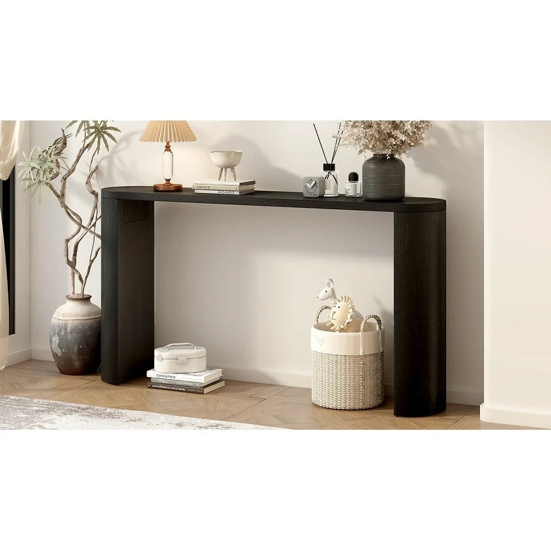 Modern Entryway Console Table with Semi-Cylindrical Legs