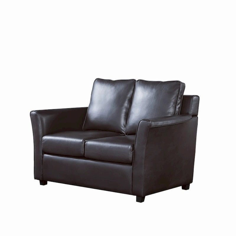 Contemporary Flared-Arm Loveseat with Pocket Coil Springs