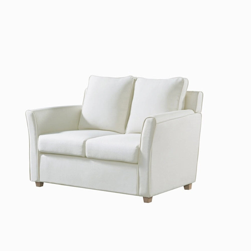 Contemporary Flared-Arm Loveseat with Pocket Coil Springs