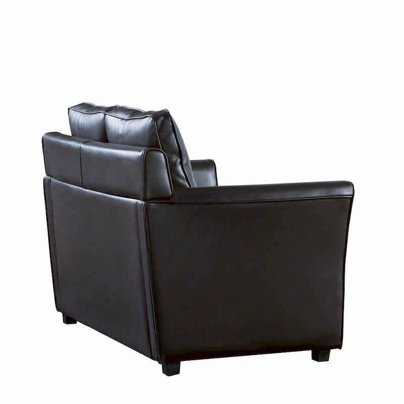 Contemporary Flared-Arm Loveseat with Pocket Coil Springs