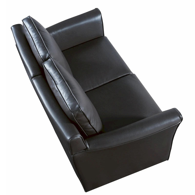 Contemporary Flared-Arm Loveseat with Pocket Coil Springs