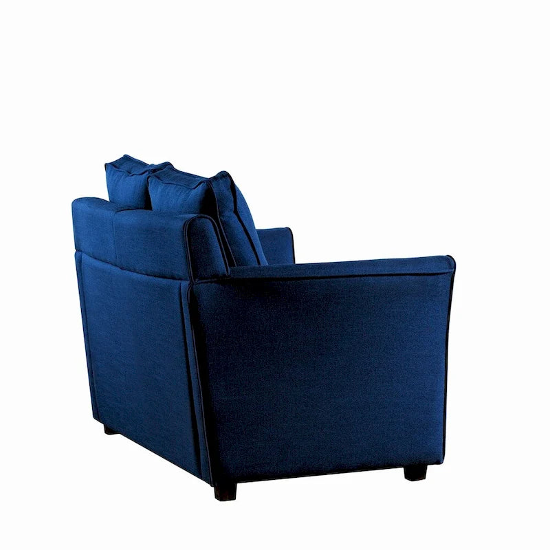 Contemporary Flared-Arm Loveseat with Pocket Coil Springs
