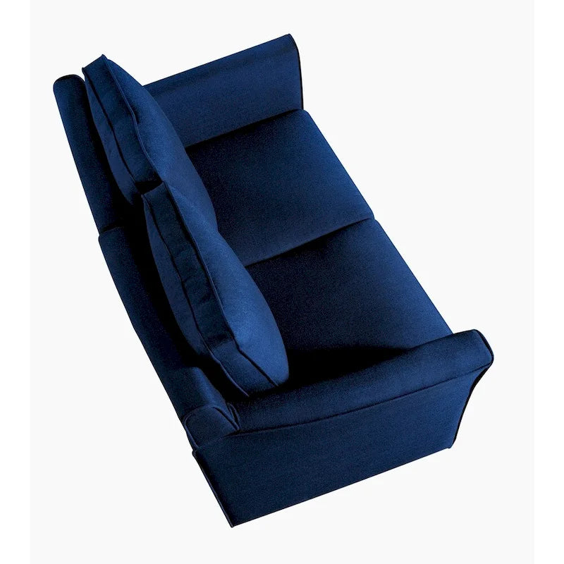 Contemporary Flared-Arm Loveseat with Pocket Coil Springs