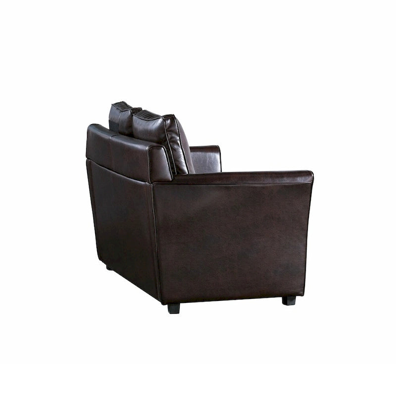 Contemporary Flared-Arm Loveseat with Pocket Coil Springs