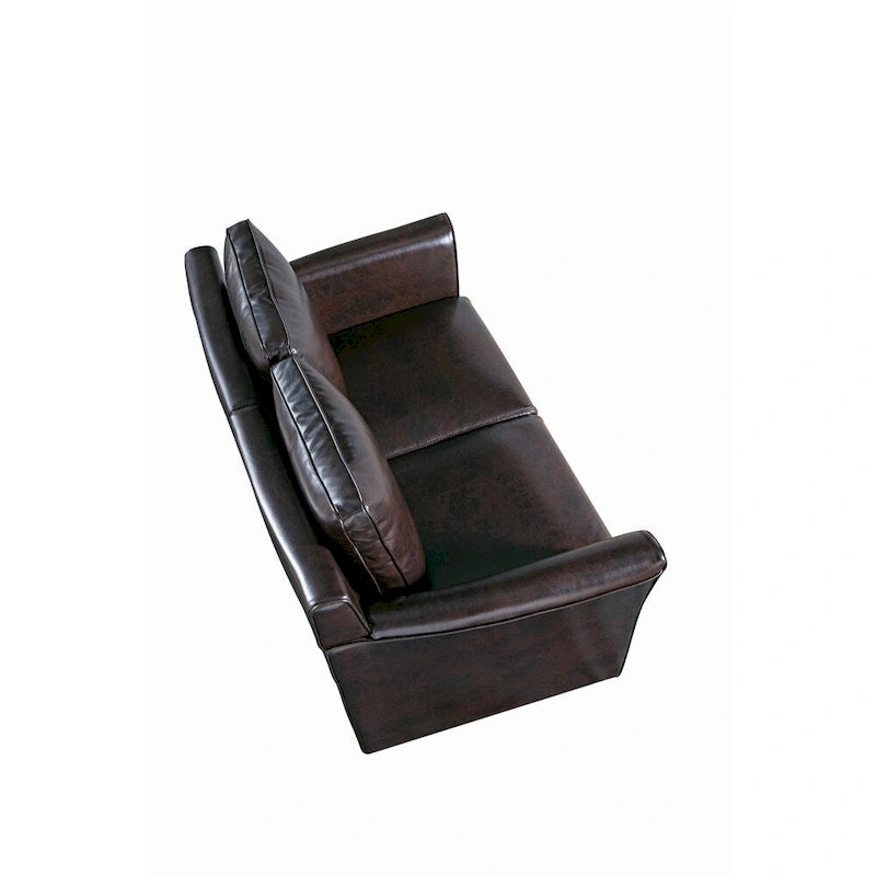 Contemporary Flared-Arm Loveseat with Pocket Coil Springs
