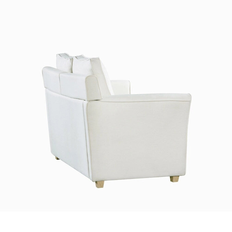 Contemporary Flared-Arm Loveseat with Pocket Coil Springs