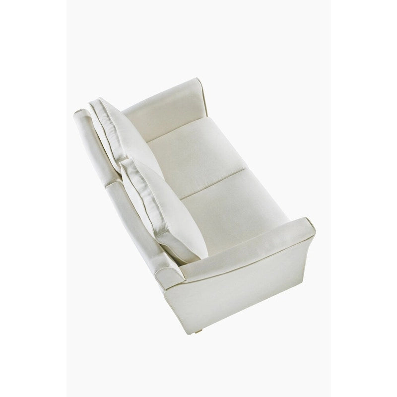 Contemporary Flared-Arm Loveseat with Pocket Coil Springs
