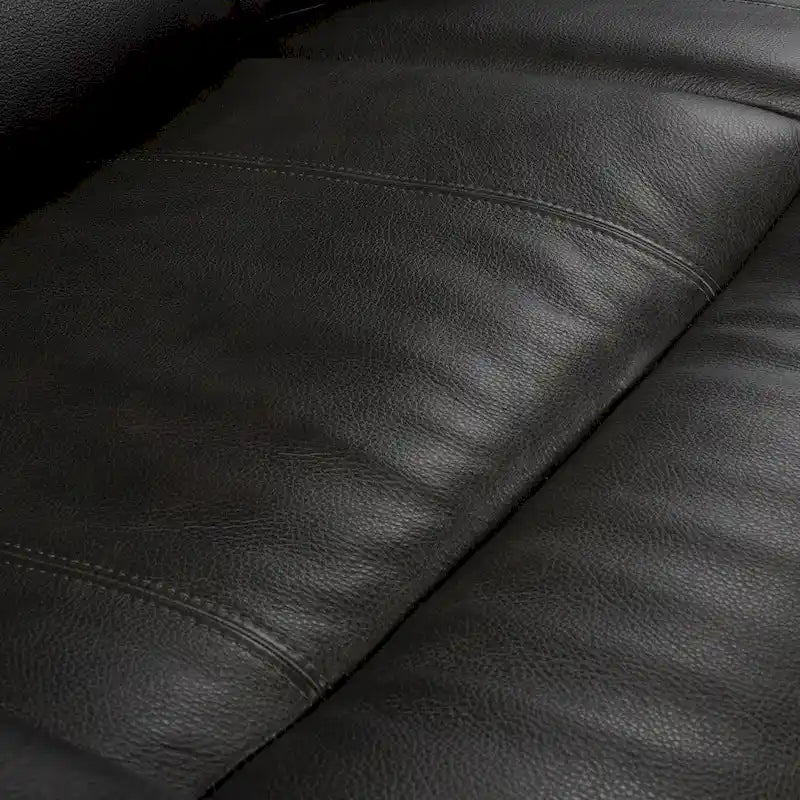 Top Grain Leather Power Reclining Loveseat with Adjustable Headrest, Lumbar and USB Charging