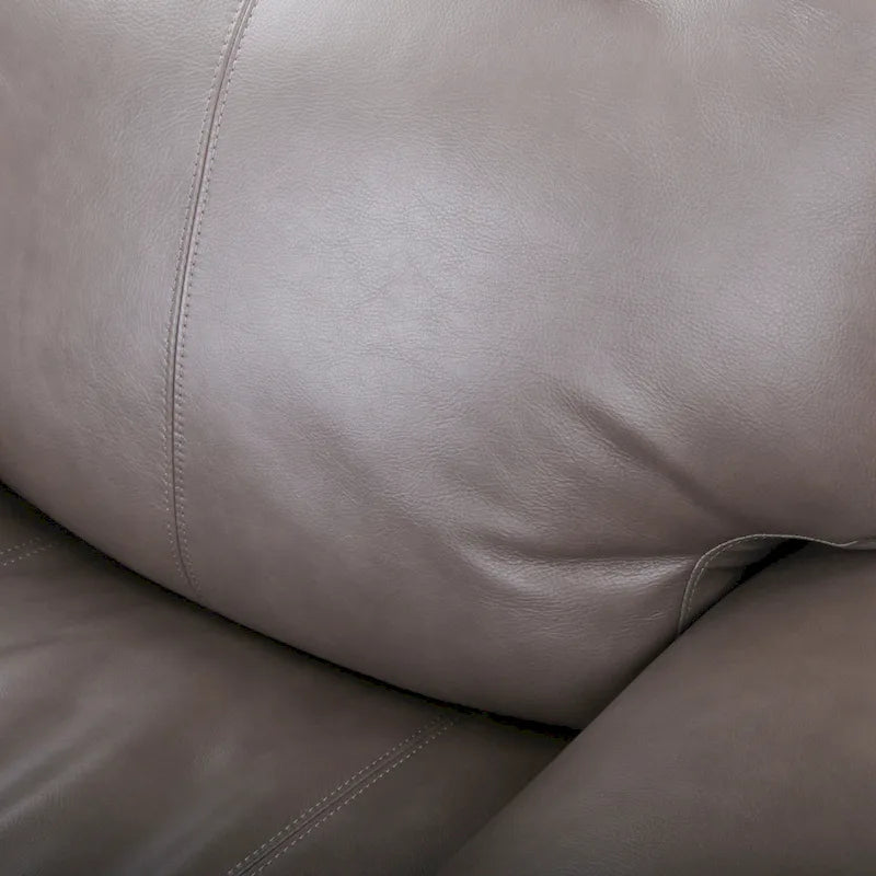 Top Grain Leather Power Reclining Loveseat with Adjustable Headrest, Lumbar and USB Charging