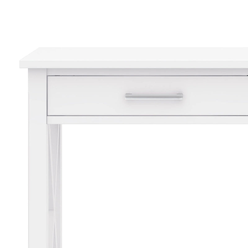 Solid Wood Console Sofa Table with 2 Drawers and Bottom Shelf