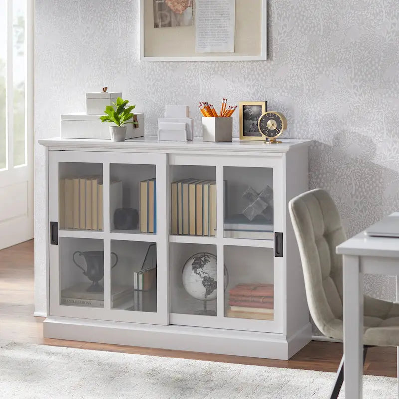 Sliding Glass Door Display Cabinet with Tempered Glass