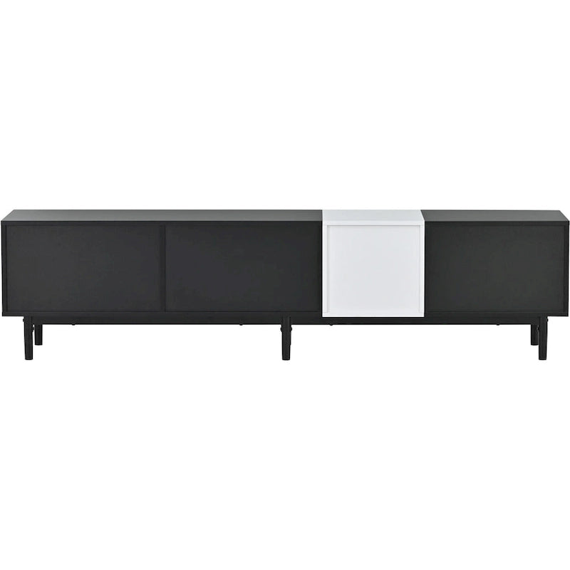 Modern TV Stand with Drop-Down Doors & Large Storage Cabinet
