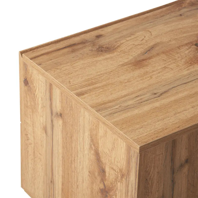 Modern TV Stand with Drop-Down Doors & Large Storage Cabinet