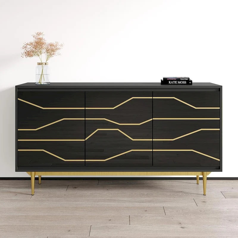 High-Gloss Modern Sideboard Buffet Cabinet
