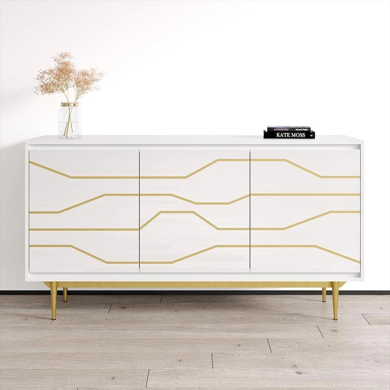 High-Gloss Modern Sideboard Buffet Cabinet