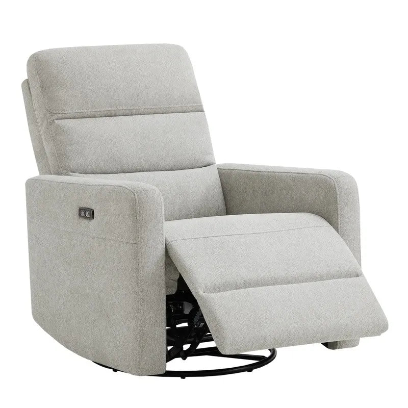 Power Swivel Recliner Chair with USB Charging Ports and Headrest