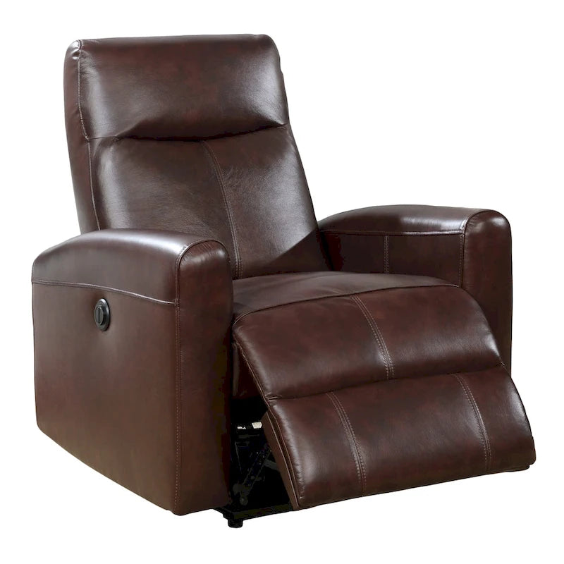 Leather Power Recliner Chair with Built-In Lumbar Massage