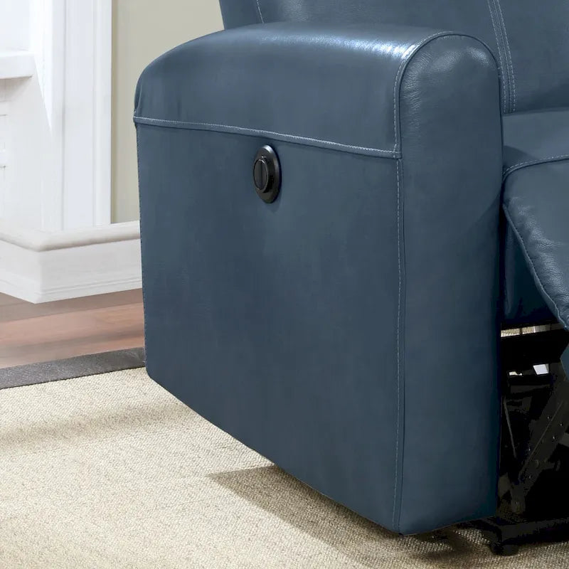 Leather Power Recliner Chair with Built-In Lumbar Massage