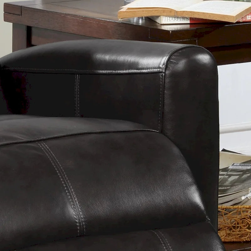 Leather Power Recliner Chair with Built-In Lumbar Massage