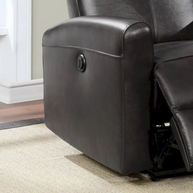 Leather Power Recliner Chair with Built-In Lumbar Massage