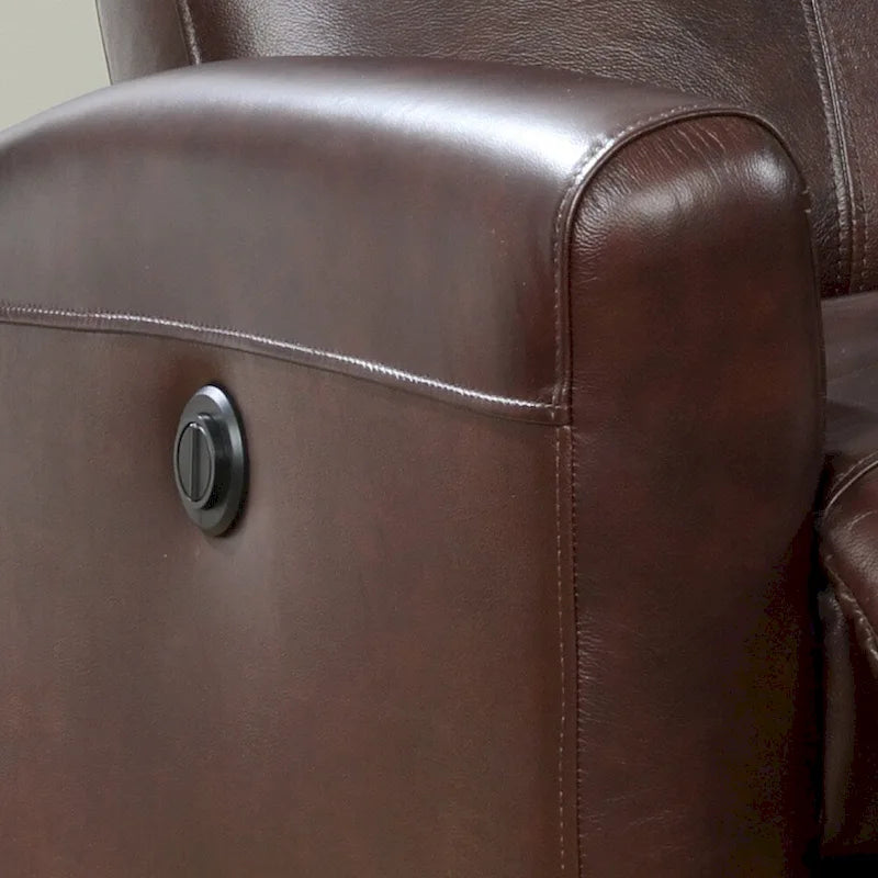 Leather Power Recliner Chair with Built-In Lumbar Massage