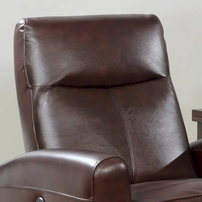 Leather Power Recliner Chair with Built-In Lumbar Massage
