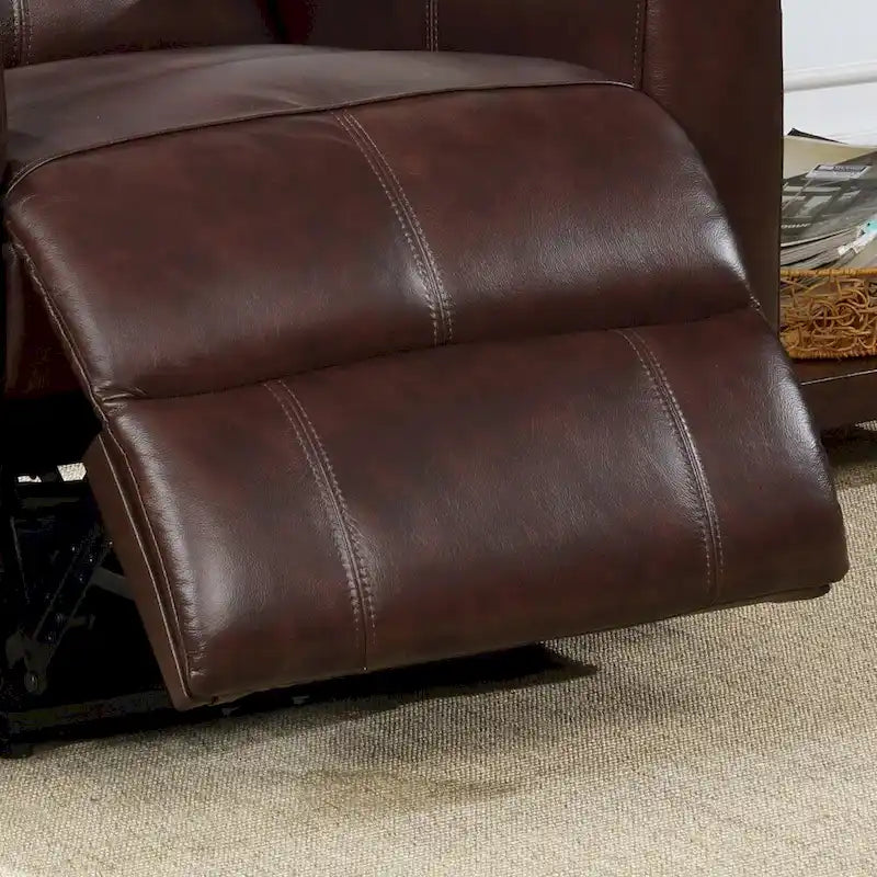 Leather Power Recliner Chair with Built-In Lumbar Massage