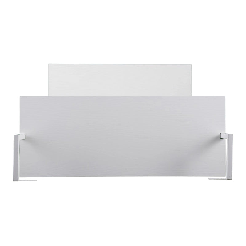 White Wall-Mounted Floating Desk with Hutch Shelves