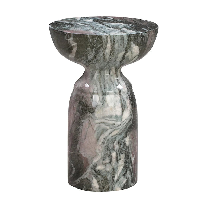 Grey and Blush Marble Side Table