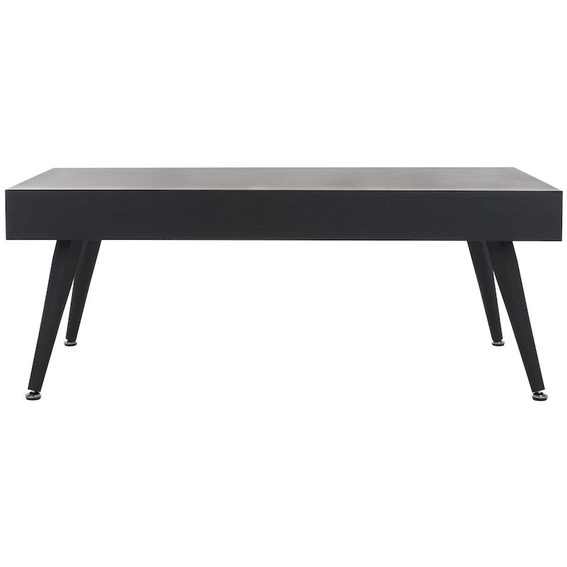 Mid-Century Modern Rectangular Coffee Table with Metal Legs