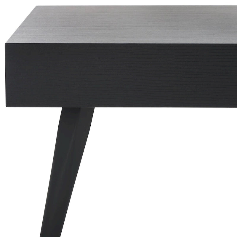 Mid-Century Modern Rectangular Coffee Table with Metal Legs