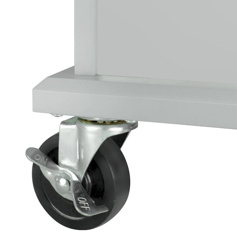 Rolling Kitchen Island Cart with Drop-Leaf, Drawers & Spice Rack