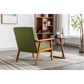 Barrel Accent Chair with Solid Wood Legs