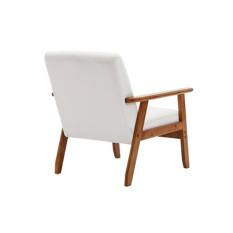 Barrel Accent Chair with Solid Wood Legs
