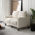 Modern Loveseat with Coil Spring Cushions & Removable Covers