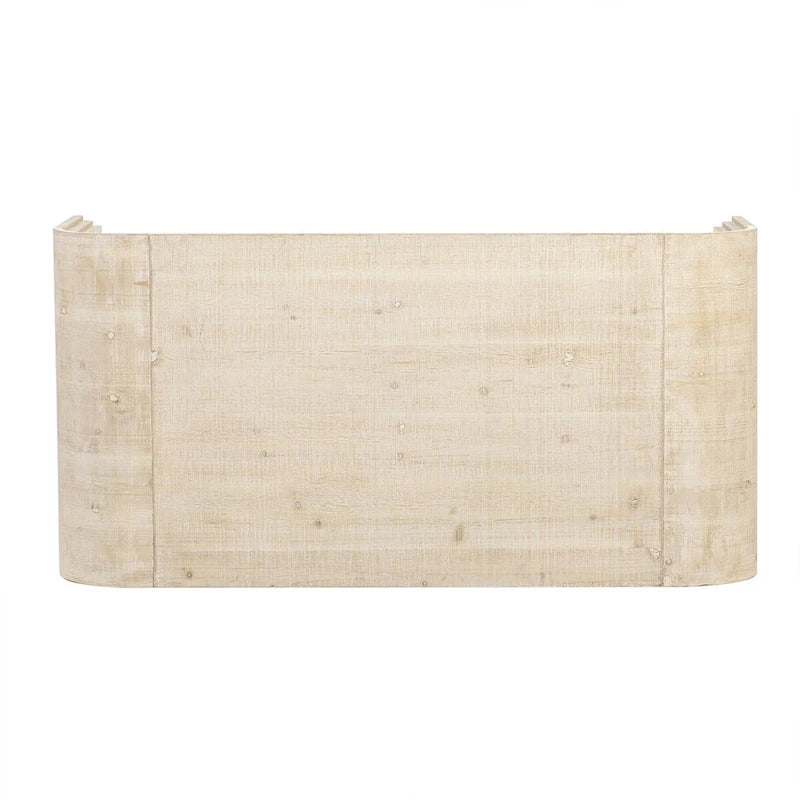 Art Deco Curved Coffee Table with Groove Detail