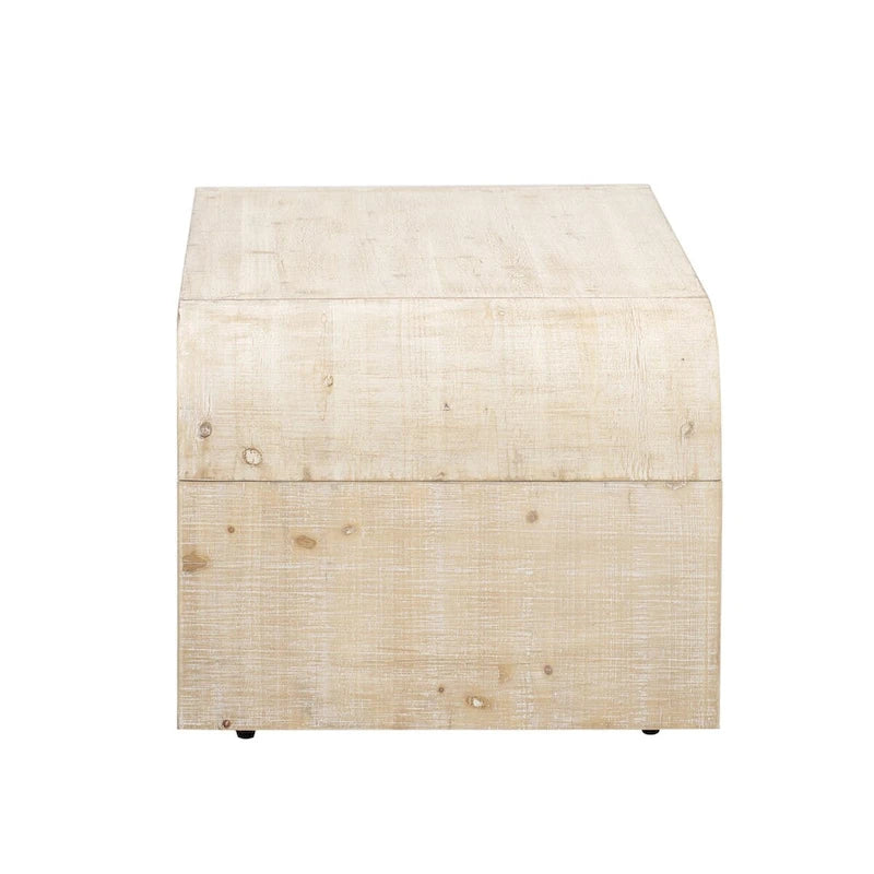 Art Deco Curved Coffee Table with Groove Detail