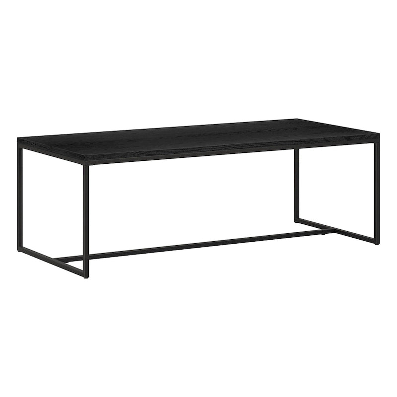 47" Rectangular Coffee Table with Faux Wood Top & Steel Frame