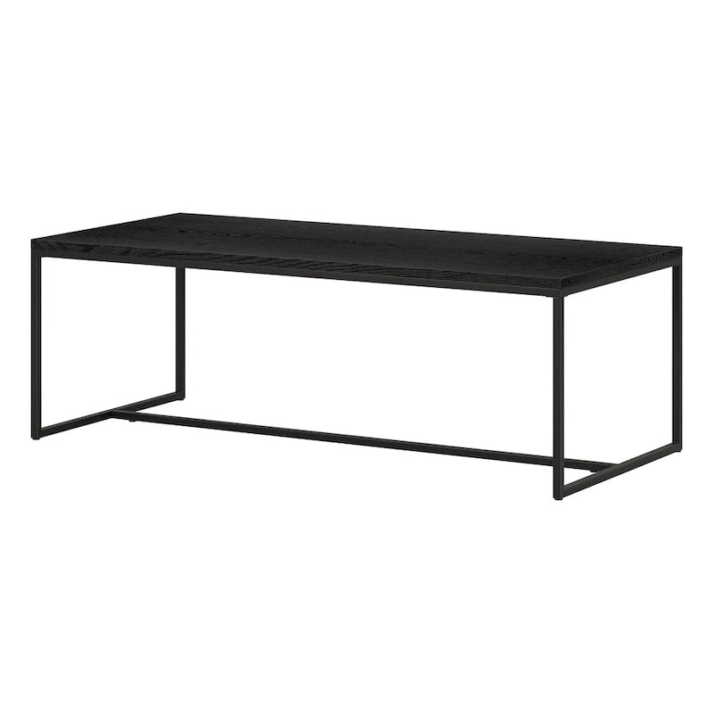 47" Rectangular Coffee Table with Faux Wood Top & Steel Frame