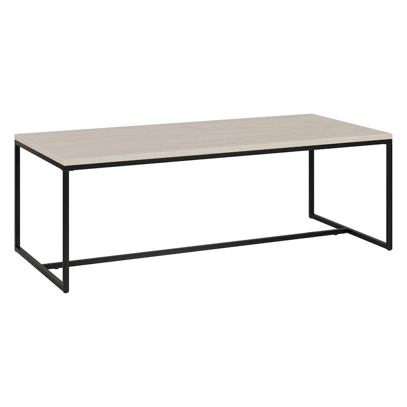 47" Rectangular Coffee Table with Faux Wood Top & Steel Frame