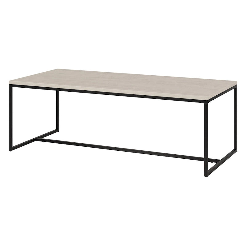 47" Rectangular Coffee Table with Faux Wood Top & Steel Frame