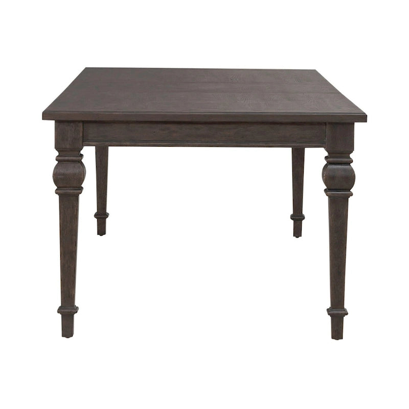 Saddle Brown Oak Extendable Dining Table
